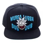 OFFICIAL RICK AND MORTY - WUBBA LUBBA DUB DUB RICK BLACK SNAPBACK CAP