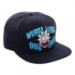 OFFICIAL RICK AND MORTY - WUBBA LUBBA DUB DUB RICK BLACK SNAPBACK CAP