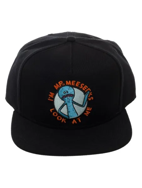 OFFICIAL RICK AND MORTY - I'M MR MEESEEKS LOOK AT ME BLACK SNAPBACK CAP