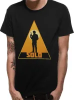 OFFICIAL SOLO: A STAR WARS STORY TRIANGLE SILHOUETTE MOVIE POSTER BLACK T-SHIRT