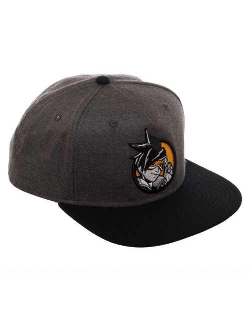 OFFICIAL OVERWATCH - TRACER ROUND PATCH GREY SNAPBACK CAP