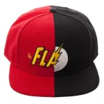 OFFICIAL DC COMICS -  THE FLASH SPLIT SYMBOLS RED AND BLACK SNAPBACK CAP