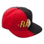 OFFICIAL DC COMICS -  THE FLASH SPLIT SYMBOLS RED AND BLACK SNAPBACK CAP