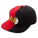 OFFICIAL DC COMICS -  THE FLASH SPLIT SYMBOLS RED AND BLACK SNAPBACK CAP