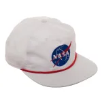 OFFICIAL NASA LOGO - BUZZ ALDRIN ED. WHITE NYLON SLOUCH SNAPBACK CAP