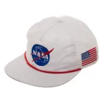 OFFICIAL NASA LOGO - BUZZ ALDRIN ED. WHITE NYLON SLOUCH SNAPBACK CAP