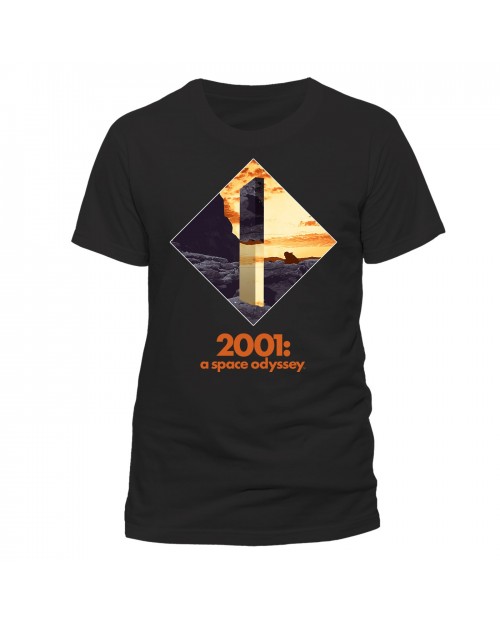 OFFICIAL 2001: A SPACE ODYSSEY - MONOLITH PRINT BLACK T-SHIRT