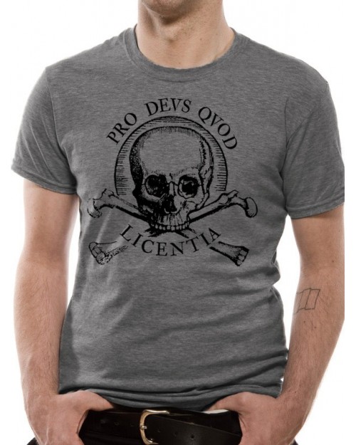 OFFICIAL UNCHARTED 4: A THIEF'S END - SKULL DARK HEATHER T-SHIRT