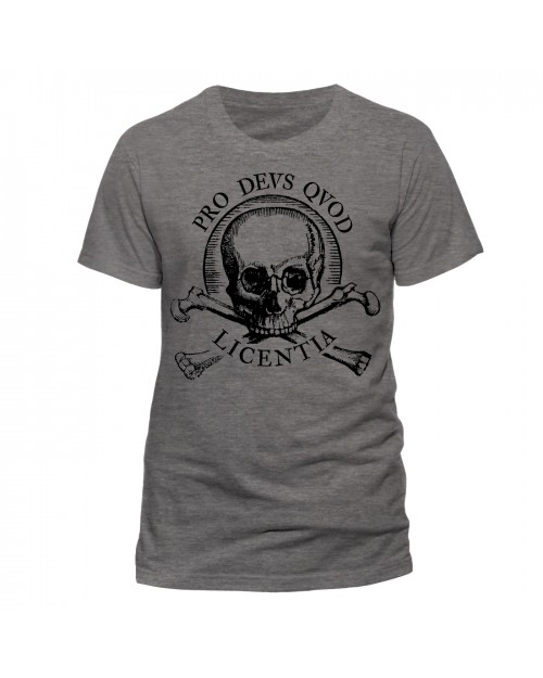 OFFICIAL UNCHARTED 4: A THIEF'S END - SKULL DARK HEATHER T-SHIRT
