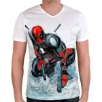 OFFICIAL MARVEL COMICS - DEADPOOL BULLETS WHITE T-SHIRT