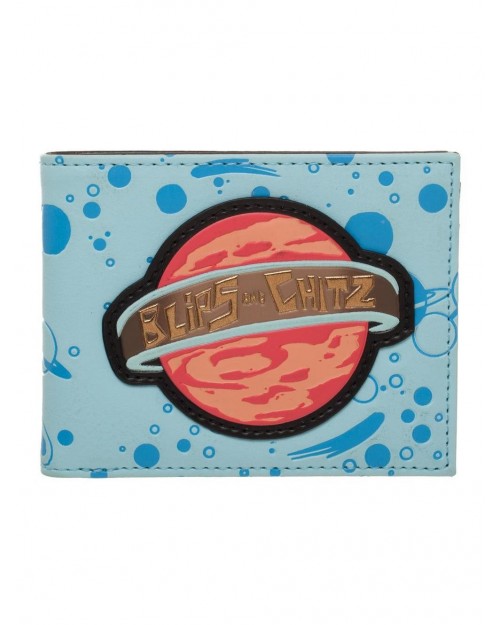 RICK AND MORTY - MR MEESEEKS ALL OVER TILED PRINT BLUE WALLET