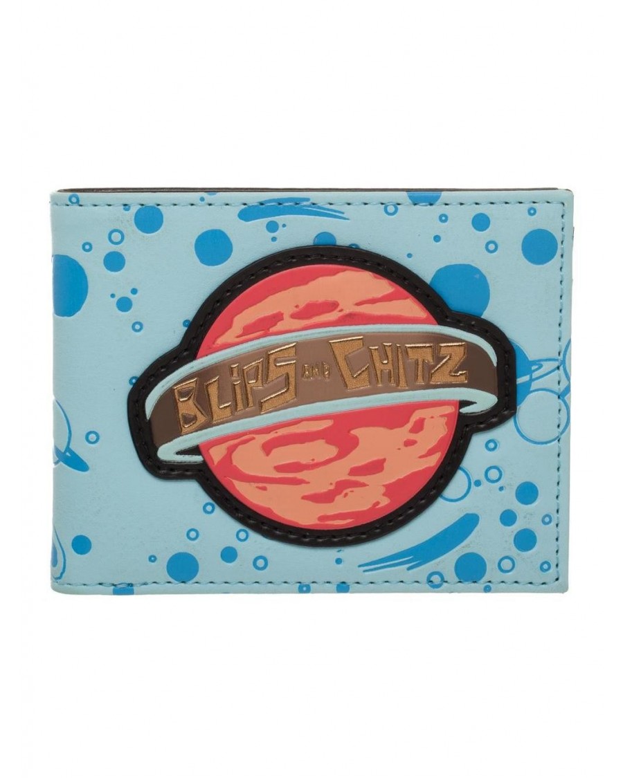 OFFICIAL RICK AND MORTY MR MEESEEKS ALL OVER TILED PRINT BLUE WALLET NEW 