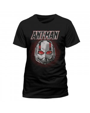 OFFICIAL MARVEL COMICS - ANT-MAN AND THE WASP - ANT-MAN MASK BLACK T-SHIRT