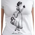 DISNEY - SNOW WHITE SKETCH DRAWING WHITE WOMANS T-SHIRT