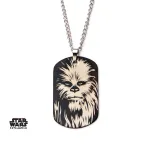 STAR WARS - CHEWBACCA METAL ART DOG TAG PENDANT WITH CHAIN NECKLACE