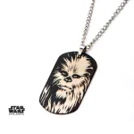 STAR WARS - CHEWBACCA METAL ART DOG TAG PENDANT WITH CHAIN NECKLACE