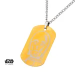 STAR WARS - C-3PO GOLD IP DOG TAG PENDANT WITH CHAIN NECKLACE