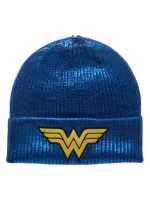 DC COMICS - WONDER WOMAN SYMBOL BLUE METALLIC COAT BEANIE