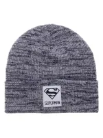 OFFICIAL DC COMICS - SUPERMAN PATCH GREY HEATHER BEANIE