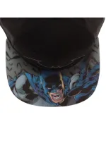 DC COMICS - BATMAN SYMBOL BLACK SNAPBACK CAP WITH PRINTED 3D VISOR