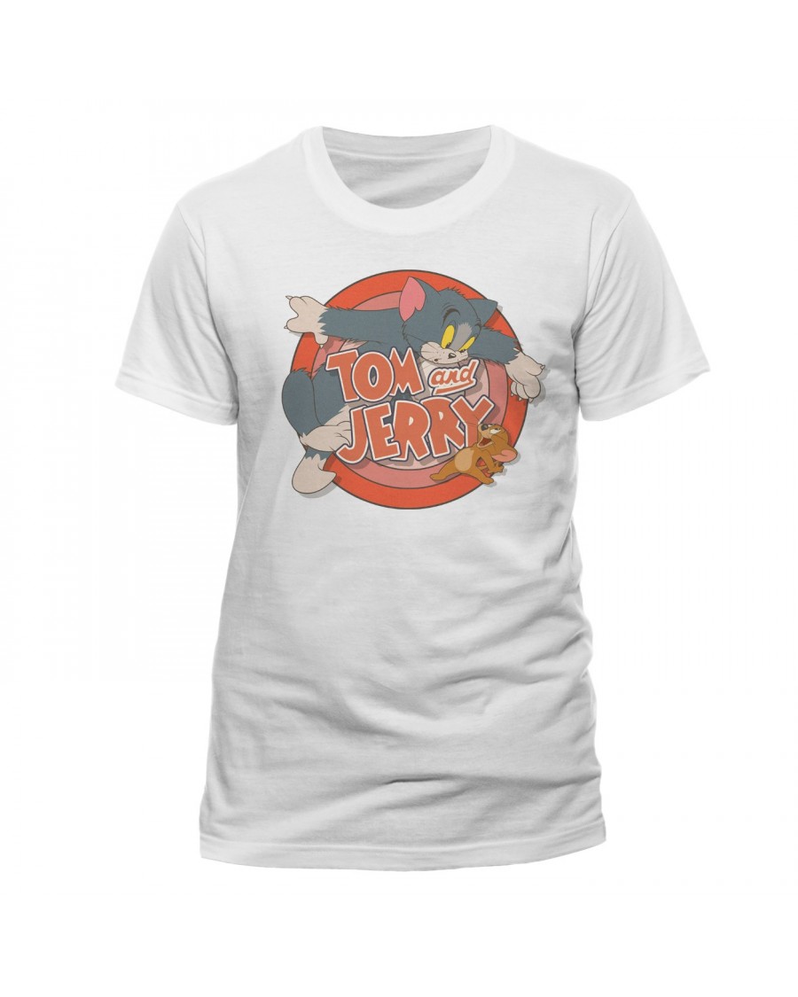 TOM AND JERRY - LOGO WHITE T-SHIRT