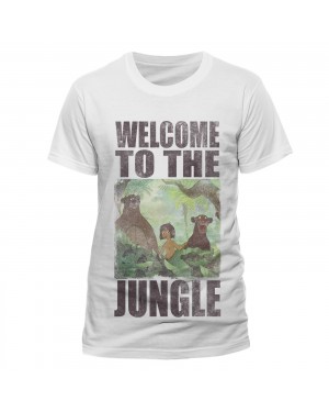 DISNEY - THE JUNGLE BOOK - WELCOME TO THE JUNGLE WHITE T-SHIRT