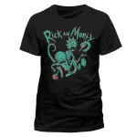 OFFICIAL RICK AND MORTY - NEON ATTACK BLACK T-SHIRT