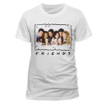 OFFICIAL FRIENDS (TV SERIES) - MILKSHAKE PRINT BOARDER WHITE T-SHIRT